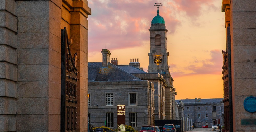 Royal William Yard at sunset in Plymouth